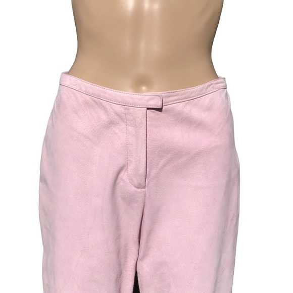 St. John Collection pink suede pants Sz 4 - Picture 9 of 15